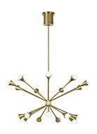 Lody LED Chandelier in Aged Brass by Visual Comfort Modern