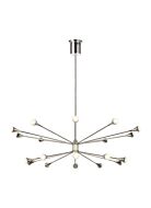 Lody 20-Light LED Chandelier in Polished Nickel