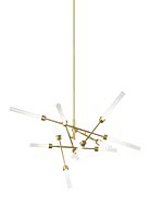 Linger 12-Light LED Chandelier in Natural Brass