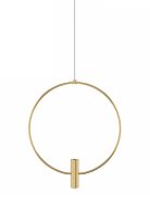 Layla 1-Light LED Pendant in Natural Brass