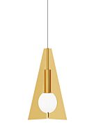 Orbel LED Pendant in Natural Brass by Visual Comfort Modern