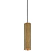 Blok One Light Pendant in Aged Brass Aged Brass by Visual Comfort Modern