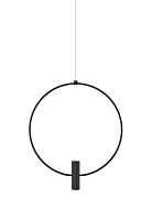 Layla 1-Light LED Pendant in Nightshade Black