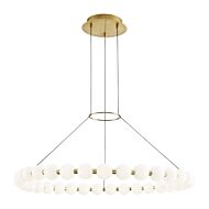 Orbet 1-Light LED Chandelier in Natural Brass