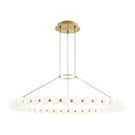 Orbet 1-Light LED Chandelier in Natural Brass