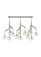 Tech Sedona Contemporary Chandelier in Satin Nickel and Clear