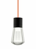 Tech Alva 3000K LED 4 Inch Pendant Light in Black and Orange