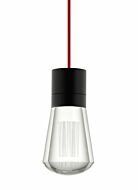 Tech Alva 3000K LED 4 Inch Pendant Light in Black and Red