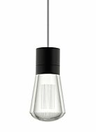 Tech Alva 3000K LED 4 Inch Pendant Light in Black and Gray