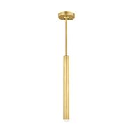 Ebell 1-Light LED Pendant in Natural Brass