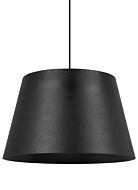 Tech Henley 11 Inch Pendant Light in Textured Black/Black