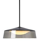 Tech Masque 3000K LED 6 Inch Pendant Light in Black and Smoke/Black