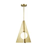 Orbel Pyramid Pendant in Natural Brass