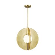 Orbel 1-Light Pendant in Natural Brass