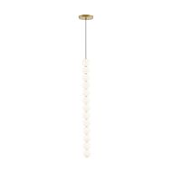 Orbet 1-Light LED Pendant in Natural Brass