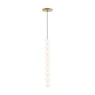 Orbet 1-Light LED Pendant in Natural Brass