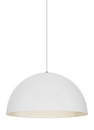 Tech Powell 3000K LED 24 Inch Pendant Light in White and Gloss White/White