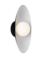 Joni 1-Light LED Wall Sconce in Matte Black with Matte White