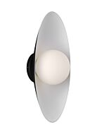 Joni 1-Light LED Wall Sconce in Matte Black with Matte White