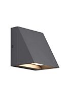 Tech Pitch LED 5 Inch Outdoor Wall Light in Charcoal