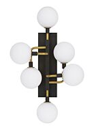 Tech Viaggio 27 Inch Wall Sconce in Opal/Brass