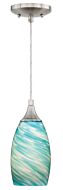 Milano 1-Light Mini Pendant in Satin Nickel