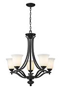 Z-Lite Lagoon 5-Light Chandelier In Matte Black