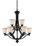 Z-Lite Lagoon 9-Light Chandelier In Matte Black