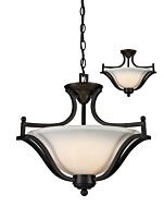 Z-Lite Lagoon 3-Light Pendant Light In Matte Black