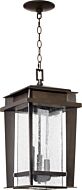 Quorum Easton 3 Light 10 Inch Pendant Light in Oiled Bronze