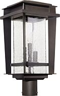 Quorum Easton 3 Light 21 Inch Outdoor Post Light in Oiled Bronze