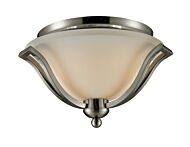 Z-Lite Lagoon 2-Light Flush Mount Ceiling Light In Brushed Nickel