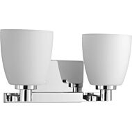 Fleet 2-Light Bathroom Vanity Light Bracket in Polished Chrome