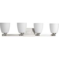 Fleet 4-Light Bathroom Vanity Light Bracket in Brushed Nickel