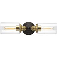 Archives 2-Light Bathroom Vanity Light Bracket in Antique Bronze