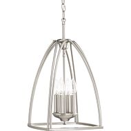 Tally 4-Light Foyer Pendant in Brushed Nickel