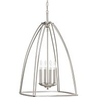 Tally 4-Light Foyer Pendant in Brushed Nickel