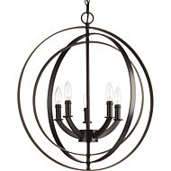 Equinox 5-Light Chandelier in Antique Bronze