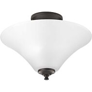 Joy-Bravo 2-Light Semi-Flush Mount in Antique Bronze