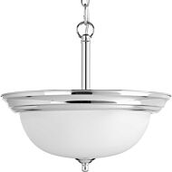 Dome Glass - Etched 2-Light Semi-Flush Mount in Polished Chrome