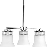 Cascadia 3-Light Chandelier in Polished Chrome