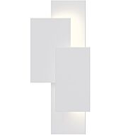 Sonneman Offset Panels™ 21 Inch Wall Sconce in Textured White