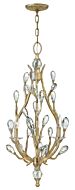 Eve 3-Light LED Chandelier in Champagne Gold