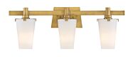 Hyde Park 3-Light Bathroom Vanity Light Bar in Vintage Gold