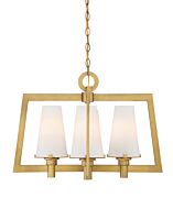 Hyde Park 4-Light Chandelier in Vintage Gold