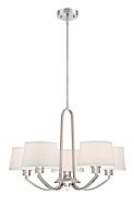 Studio 5-Light Chandelier in Satin Platinum