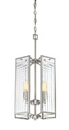 Pivot 4-Light Foyer Pendant in Satin Platinum