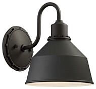 The Great Outdoors Mantiel 10 Inch Outdoor Wall Light in Black