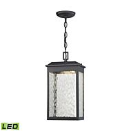 Newcastle 1-Light LED Outdoor Pendant in Textured Matte Black