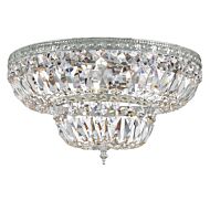 Crystorama 4 Light 18 Inch Ceiling Light in Polished Chrome with Clear Hand Cut Crystals